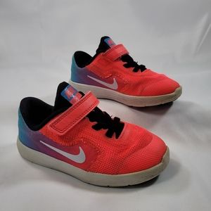 Nike Girls Revolution 3 Pink and Blue Running Shoes Size 8C